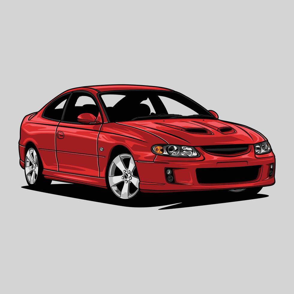 Monaro CV8 VZ Red vector