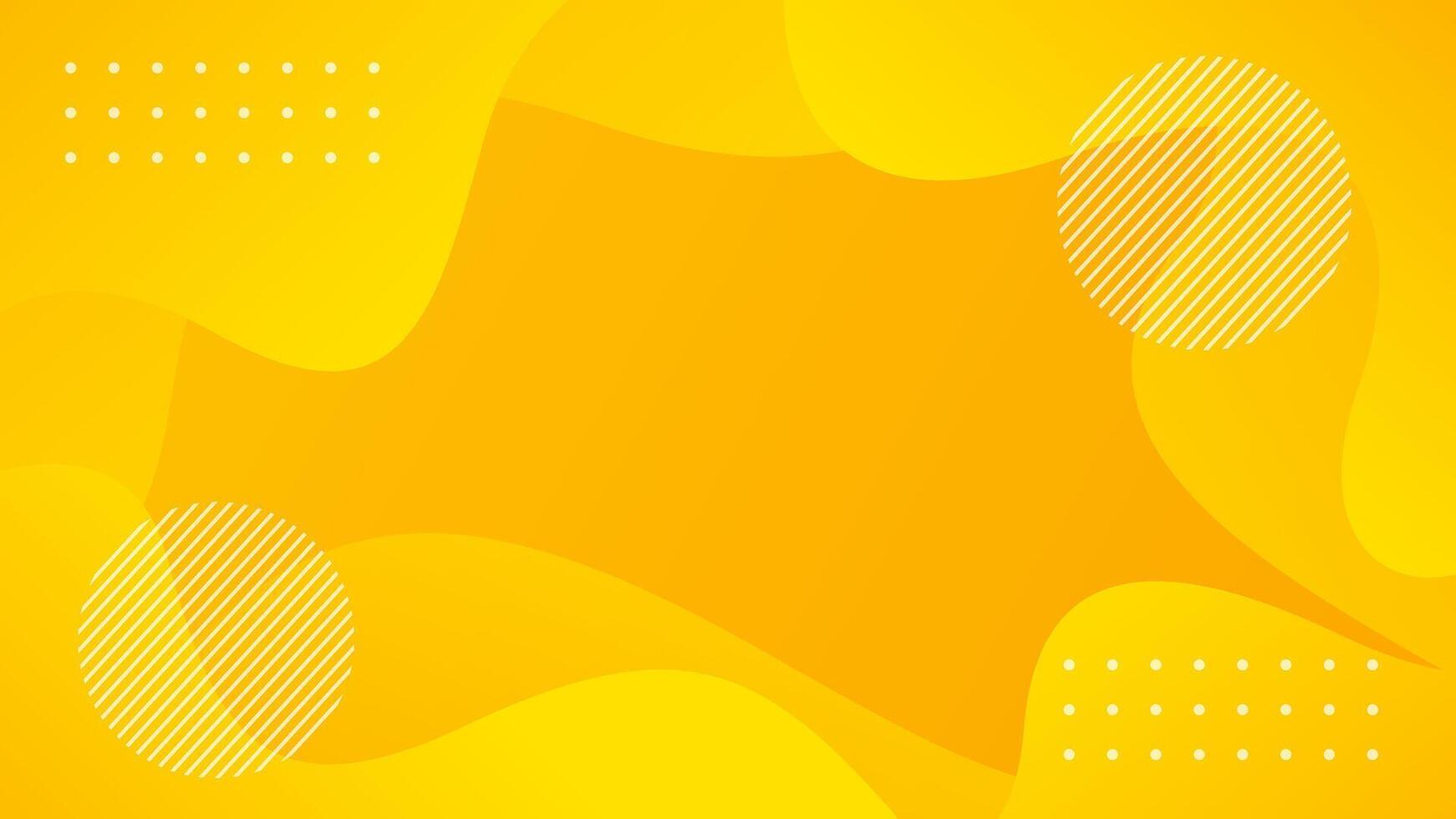 Orange-yellow gradient abstract liquid background, yellow dynamic wallpaper with geometric shapes. Suitable for templates, sales banners, events, ads, web, and pages vector