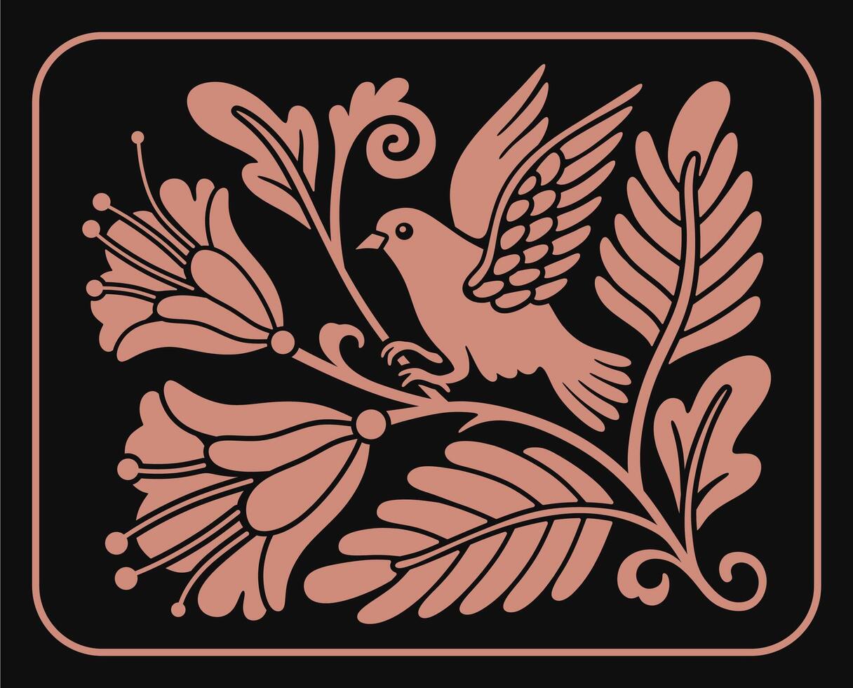 Floral pattern design vector