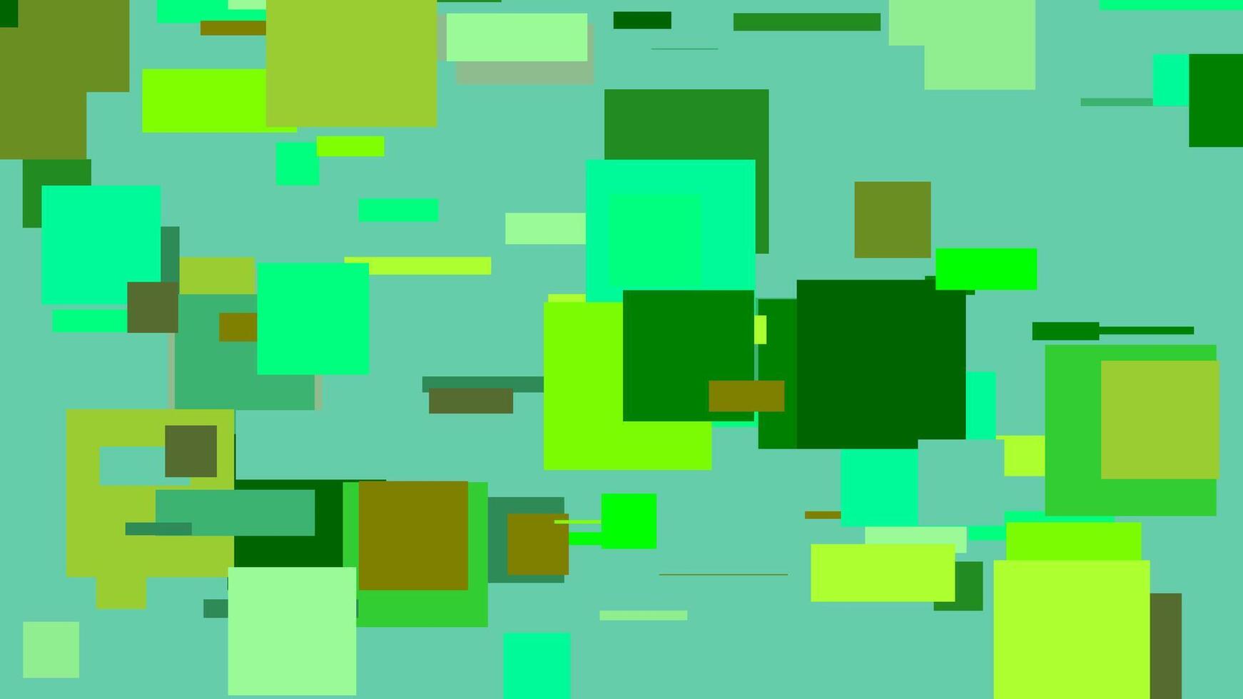 green shapes over medium aquamarine green background vector