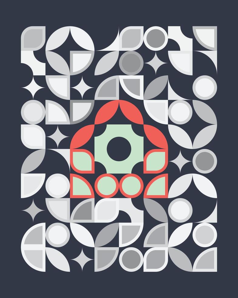 Geometric shapes pattern background. vector