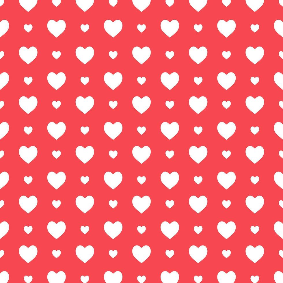 Red White Heart Pattern Background Decorative Print Wrapping Illustration vector