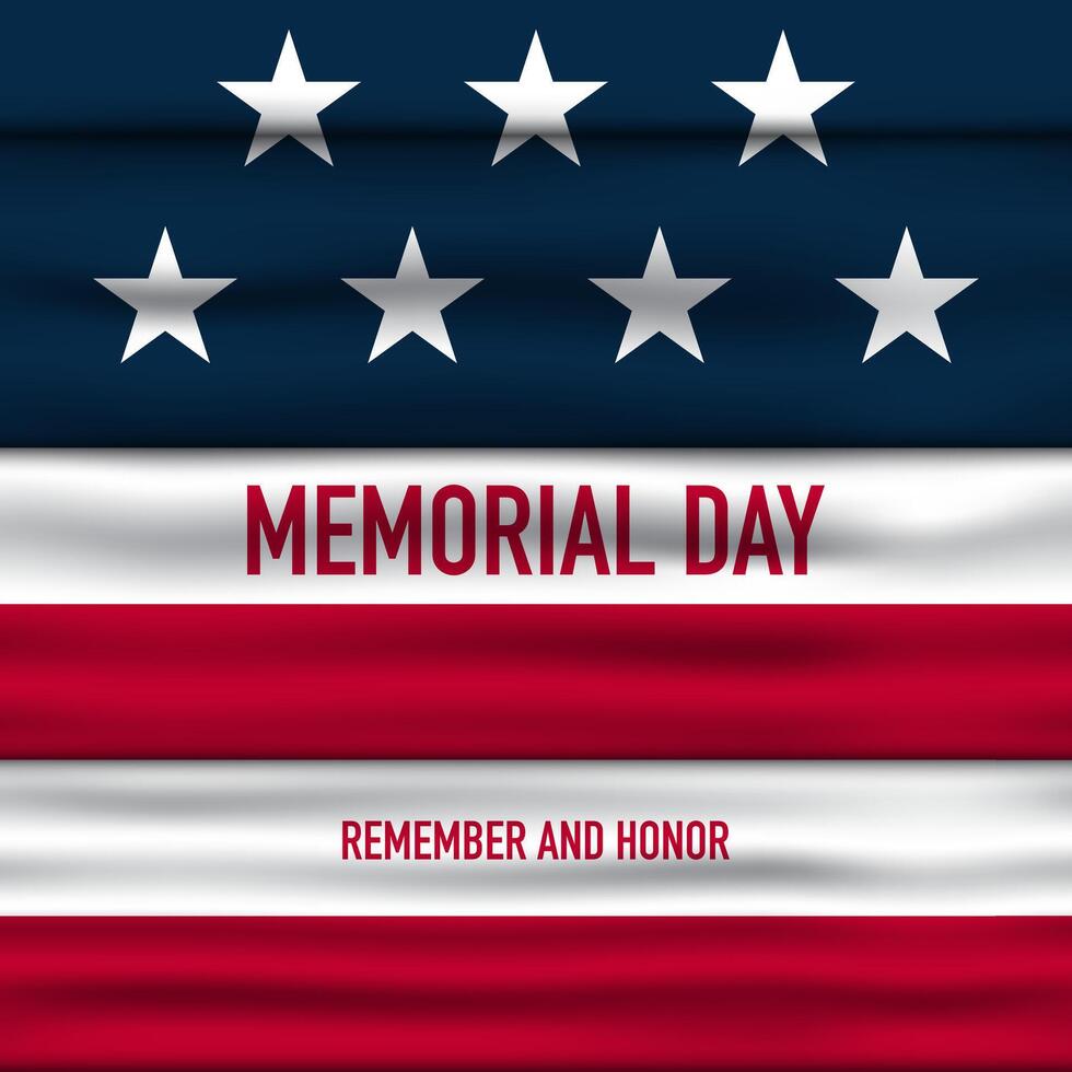 Memorial Day Background Design. vector