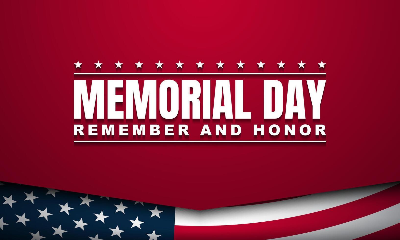 Memorial Day Background Design. vector