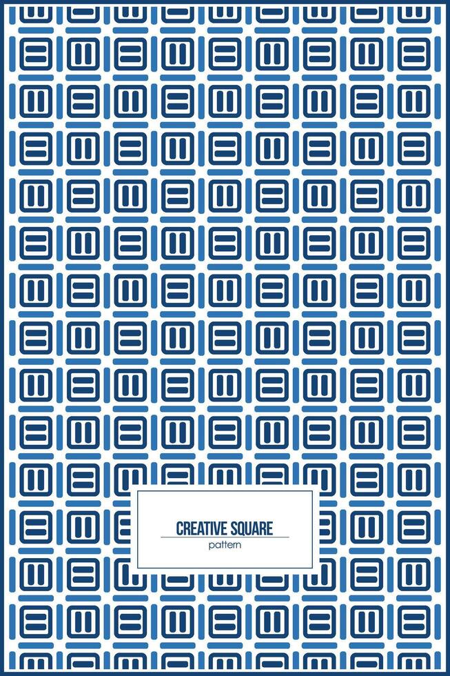 creative blue square pattern with multiple bars inside vector