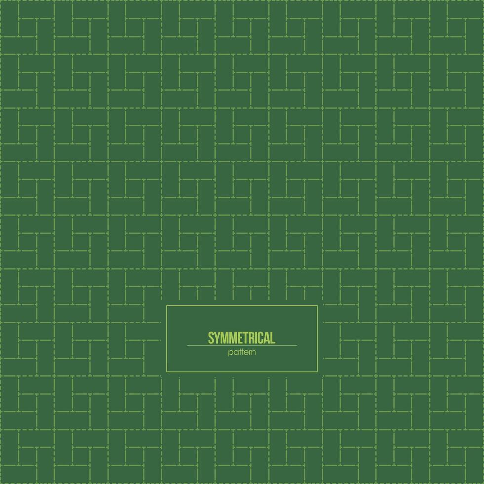 symmetrical green lines pattern with monochrome green style vector