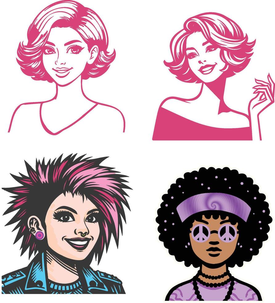 Cool Hip Women vector