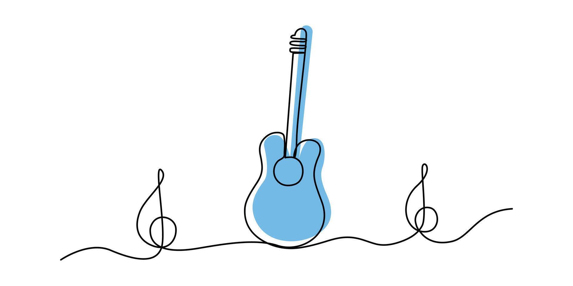 Continuous one line art world music day vector