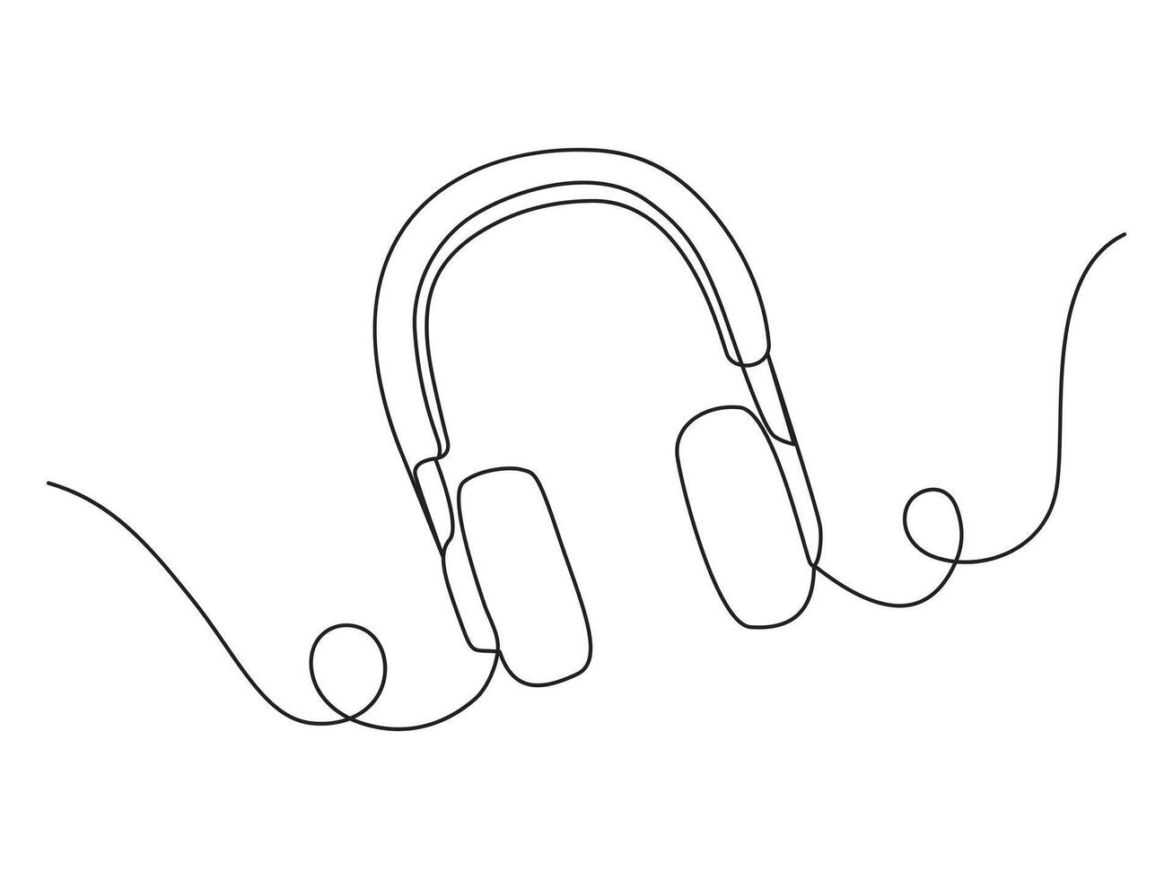 Continuous one line art world music day sketch art vector