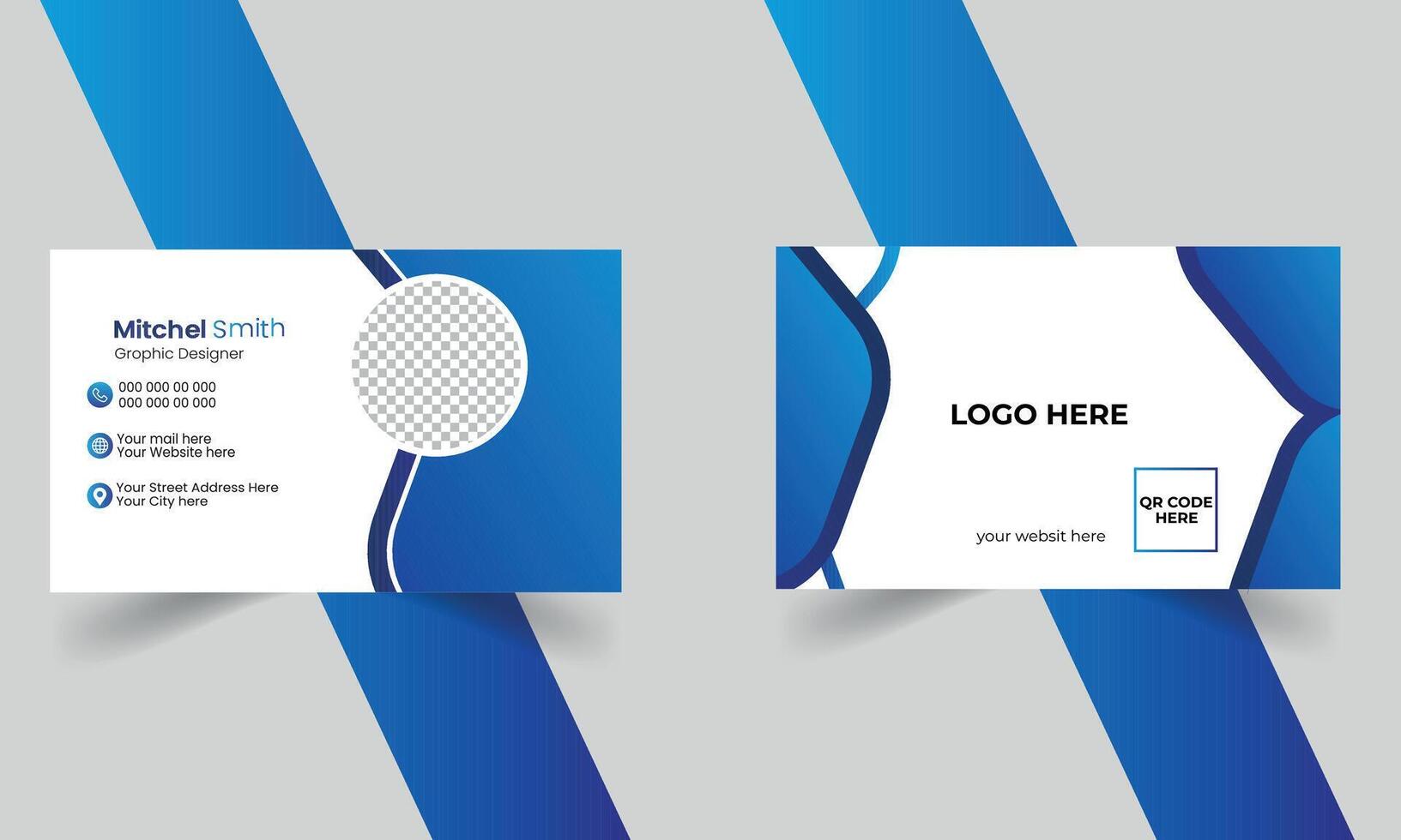 Creative simple business card vector