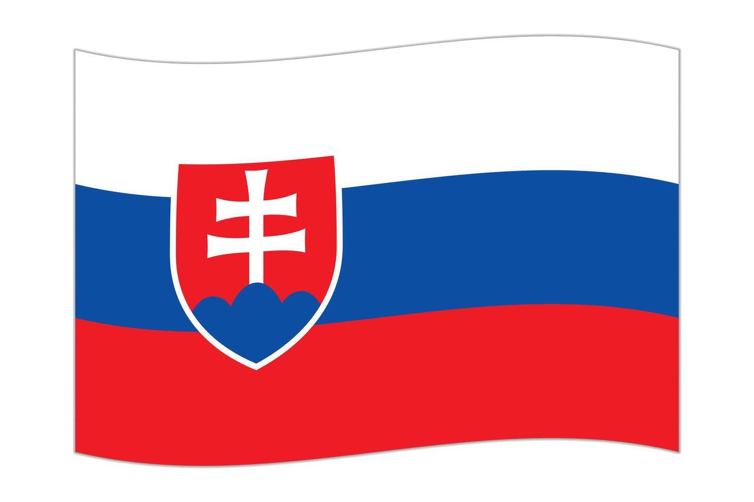 Waving flag of the country Slovakia. illustration. vector