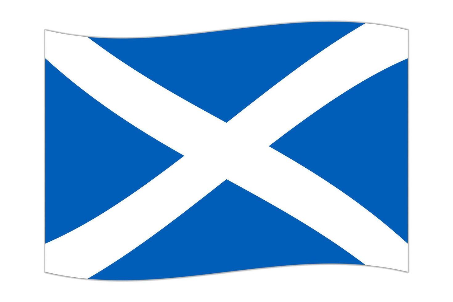 Waving flag of the country Scotland. illustration. vector