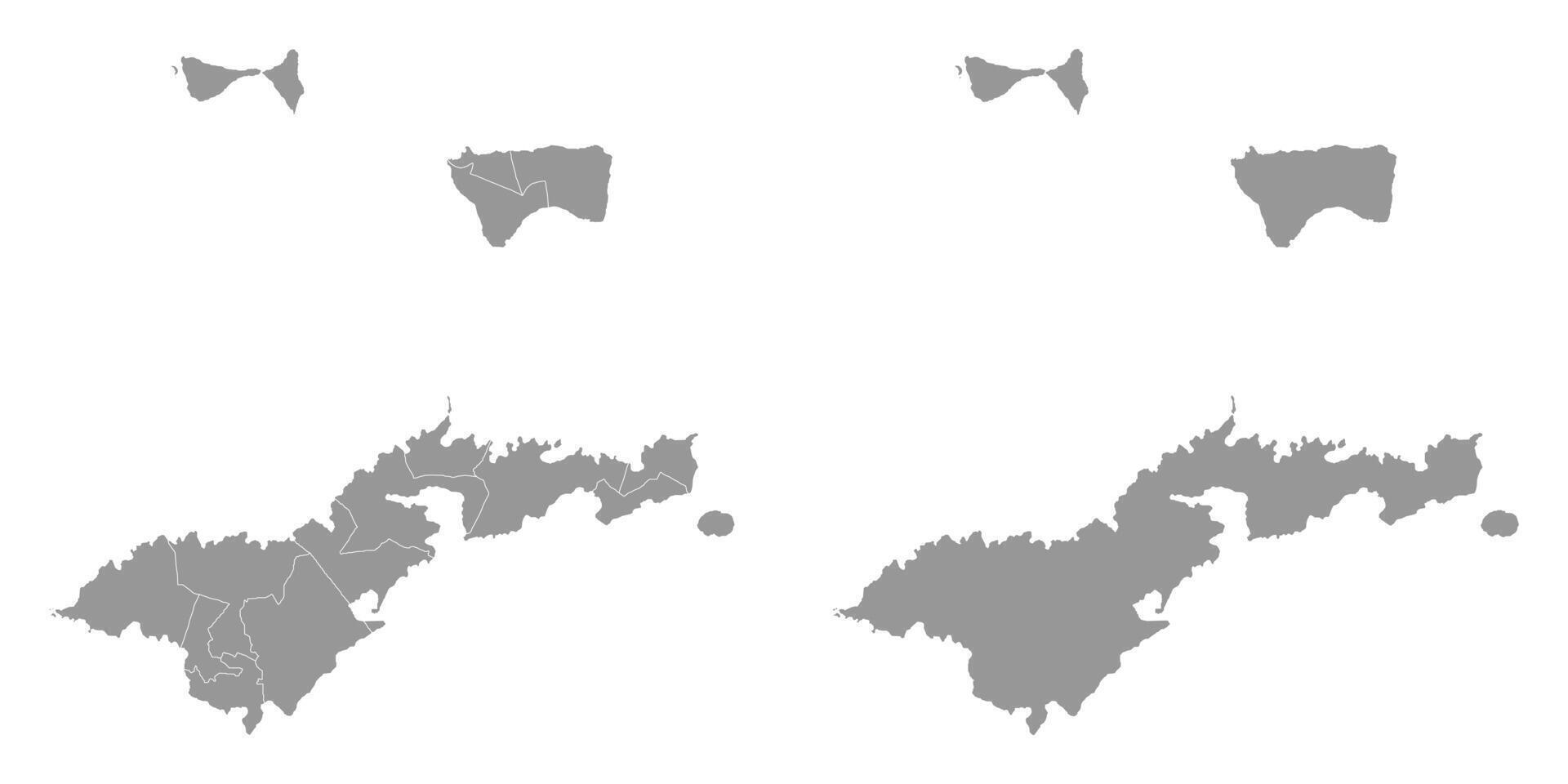 American Samoa map with administrative divisions. illustration. vector