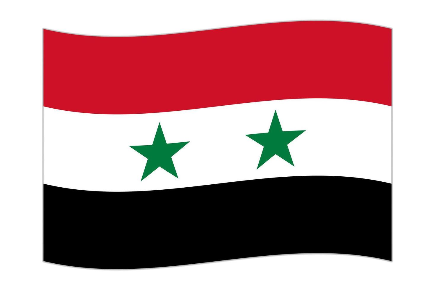 Waving flag of the country Syria. illustration. vector