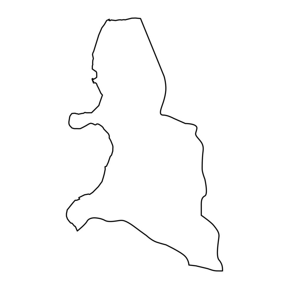 Saint John Parish map, administrative division of Dominica. illustration. vector