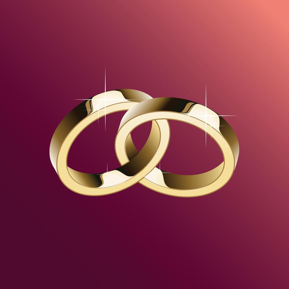 Gold ring dark Background vector
