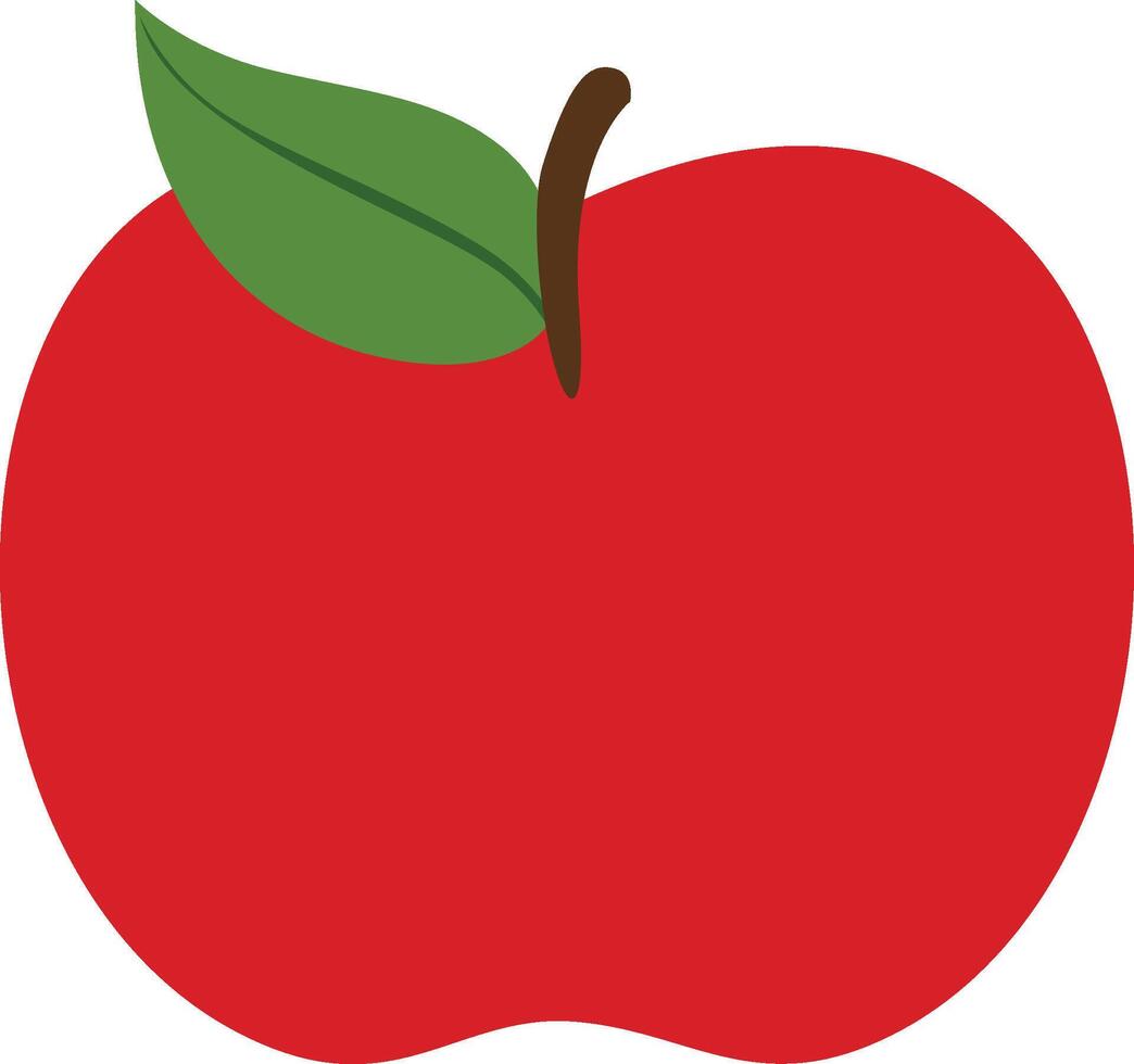 Fresh red apple isolated on white vector