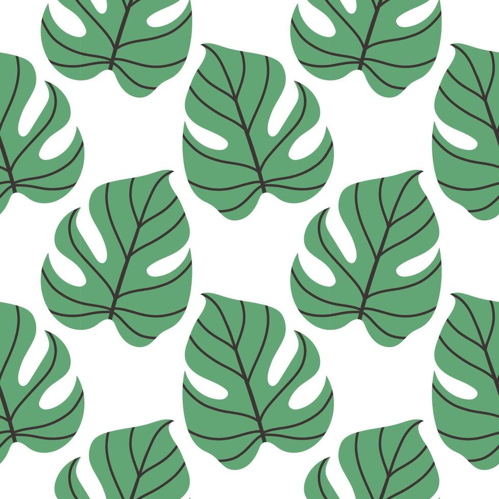 tropical hojas patrón, selva hojas sin costura floral modelo. ideal para textil. verano antecedentes en pastel colores. vector