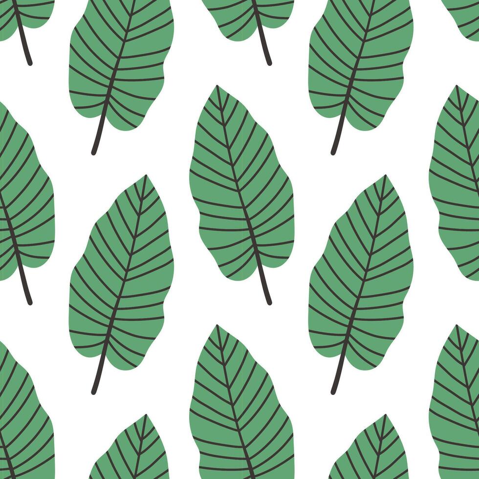 Tropical leaves pattern, jungle leaves seamless floral pattern. Ideal for textile. Summer background in pastel colors. vector