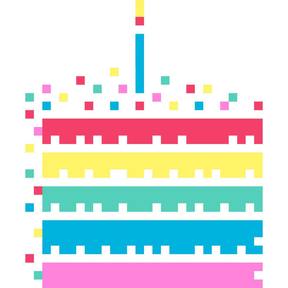 pastel dibujos animados icono en píxel estilo vector