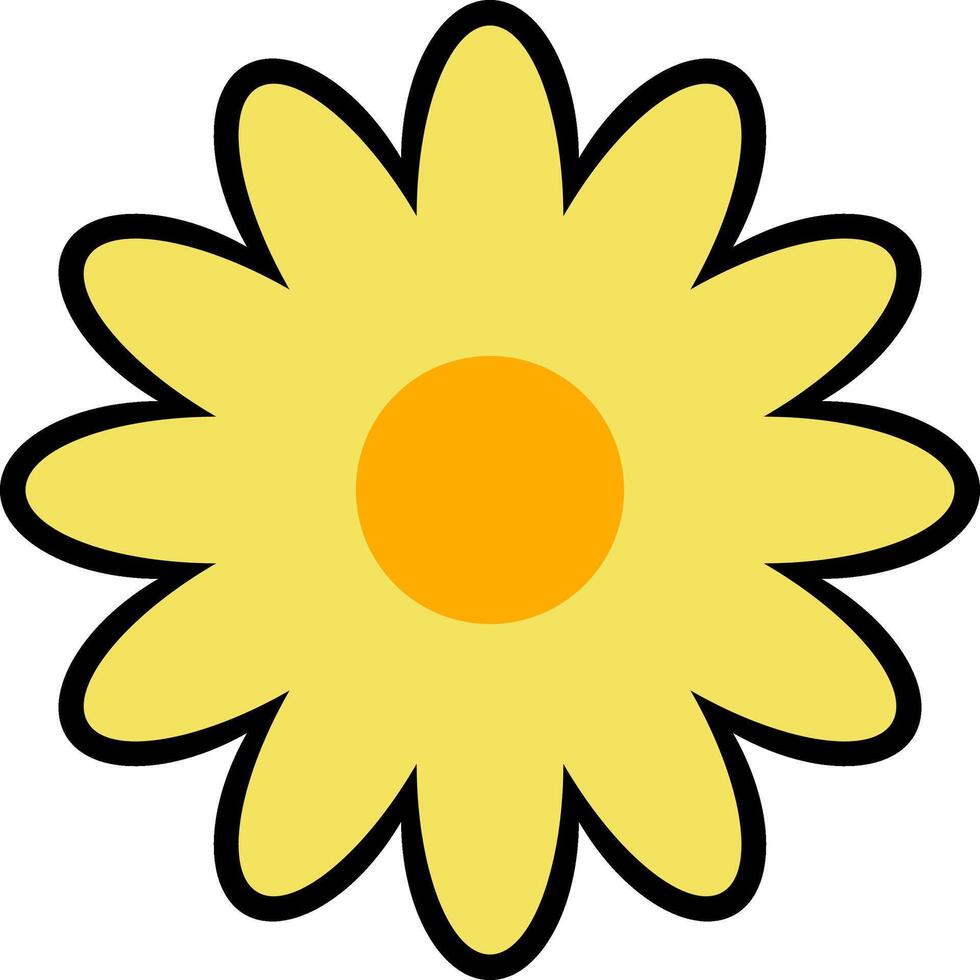 Flower cartoon in icon style vector