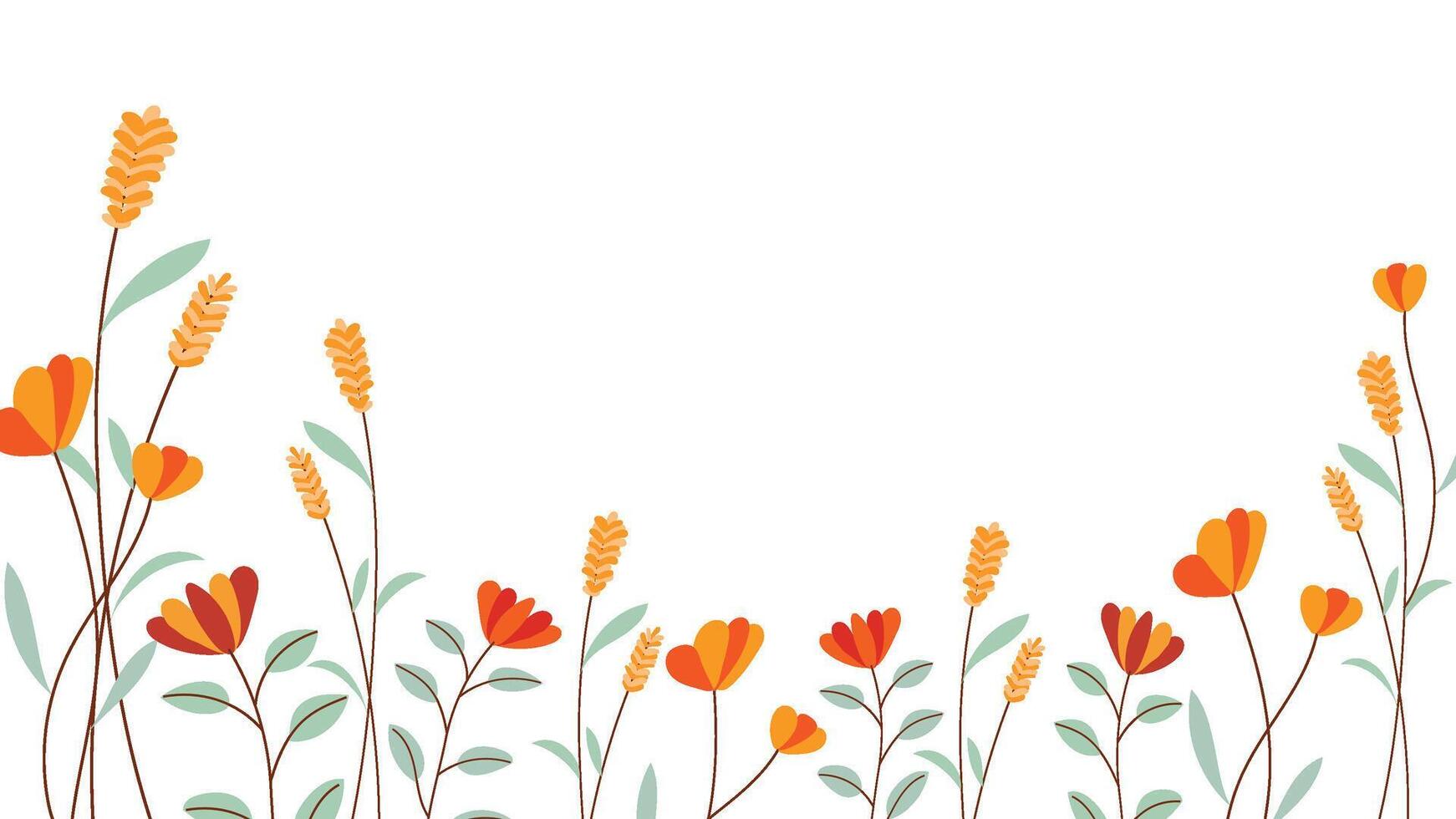 Abstract flower background design floral border frame vector