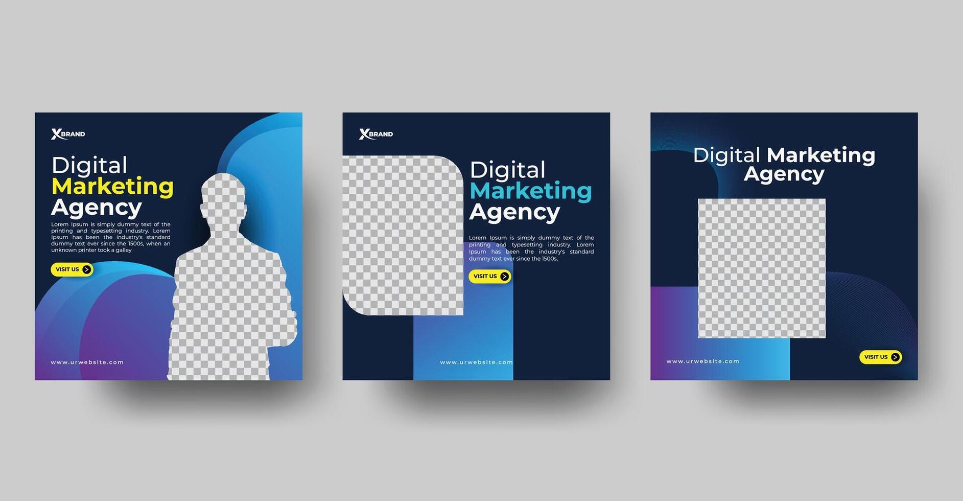 Digital marketing social media web banner template vector