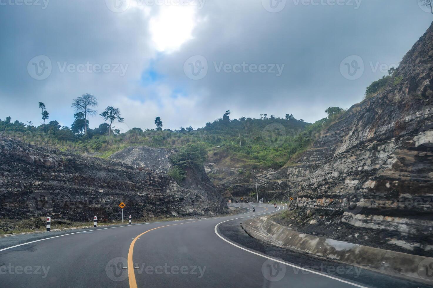 S-shaped bend on the southern causeway of the island of Java photo
