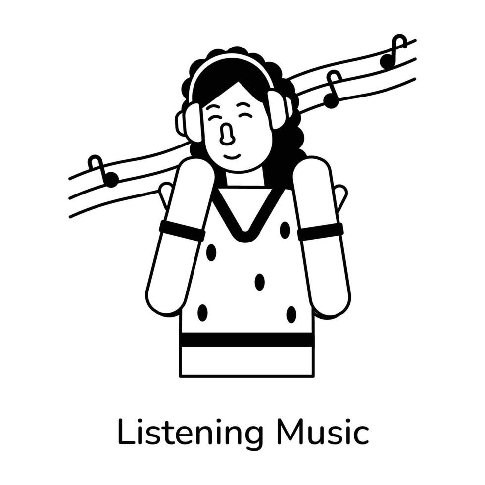 Trendy Listening Music vector