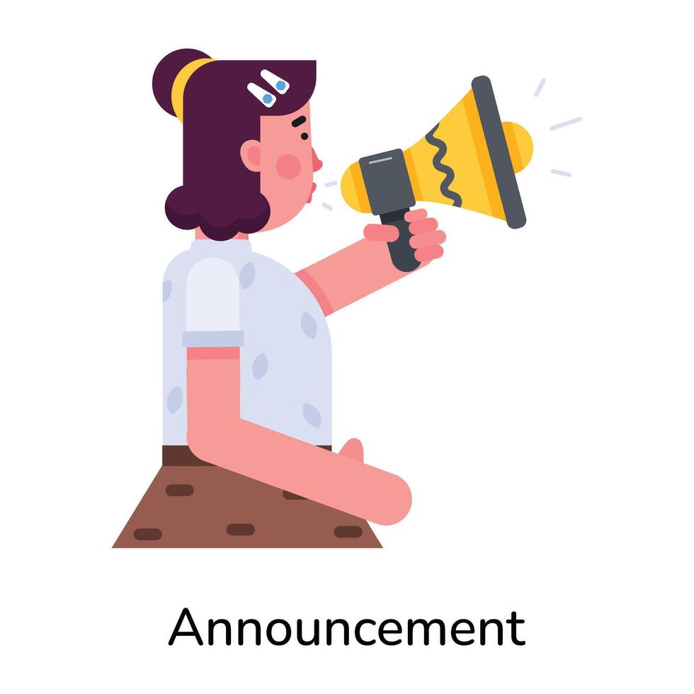 Trendy Announcement Concepts vector