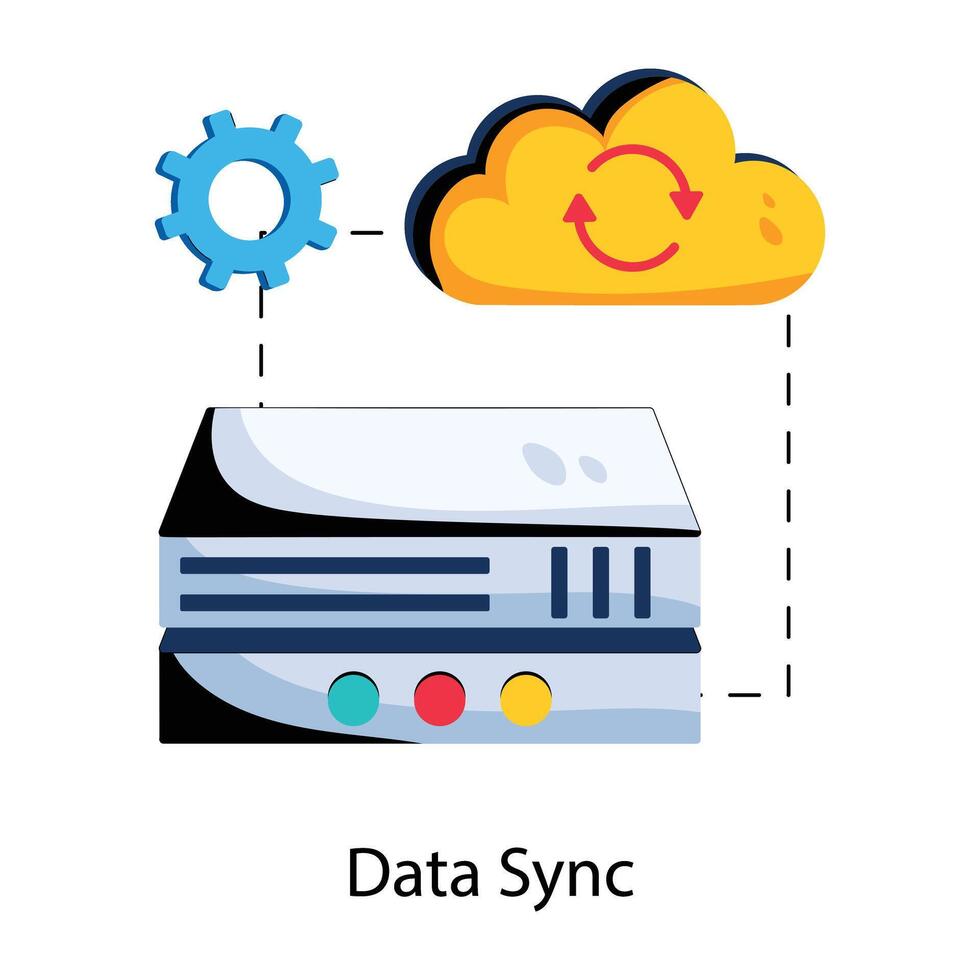 Trendy Data Sync vector