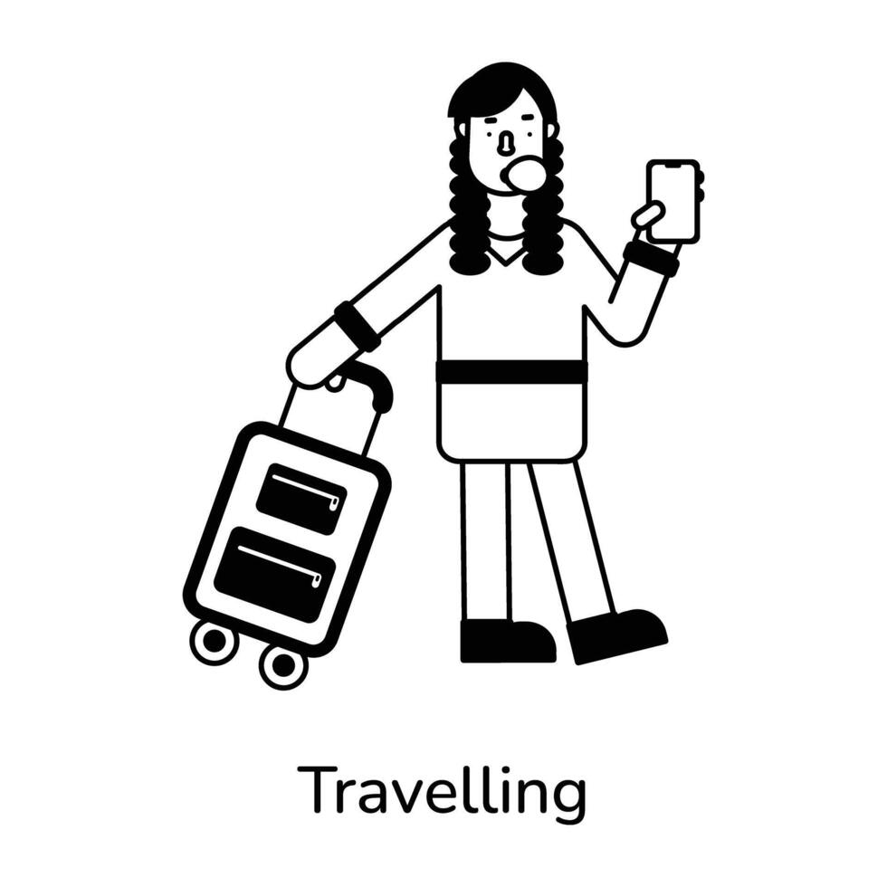 Trendy Travelling Concepts vector