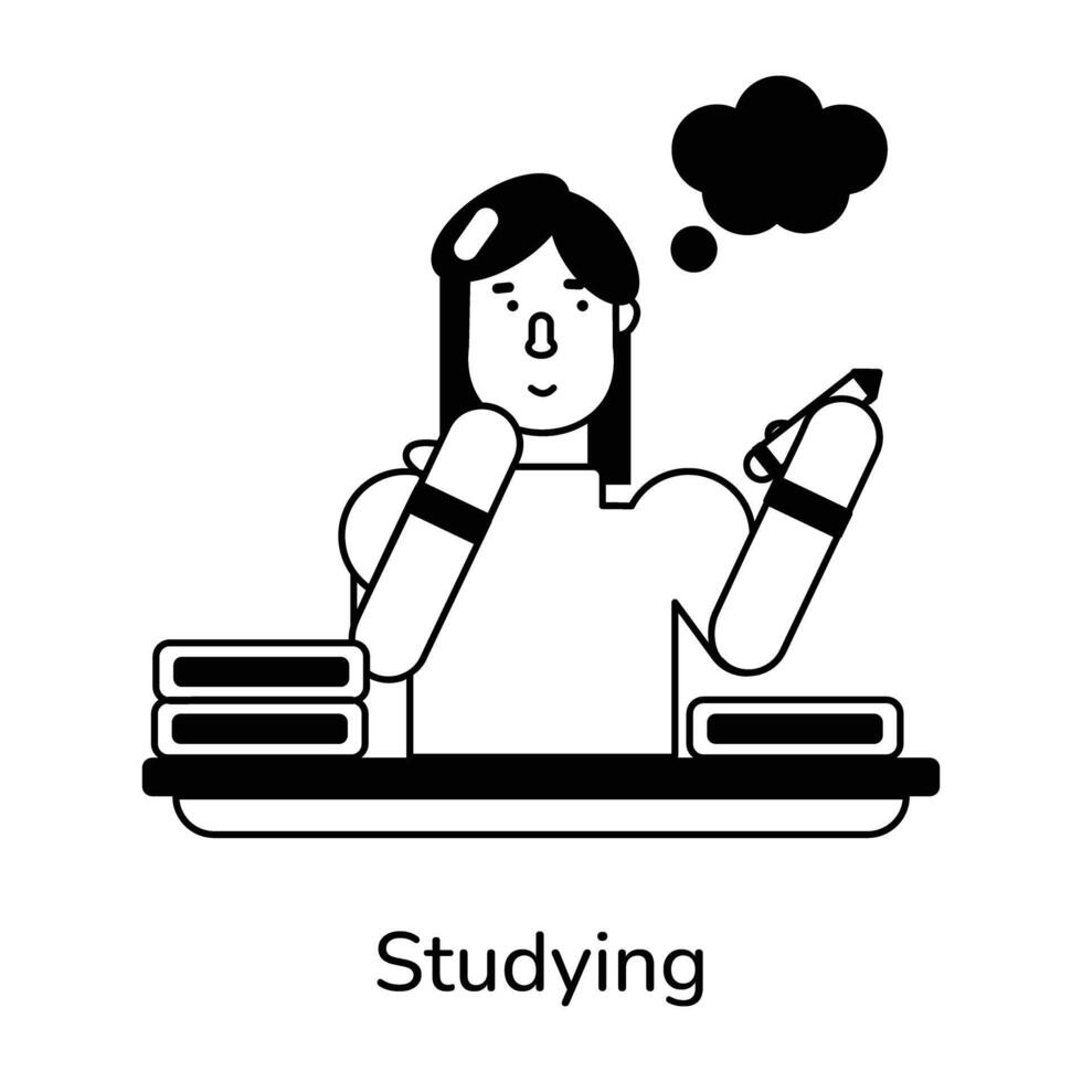 Trendy Studying Concepts vector