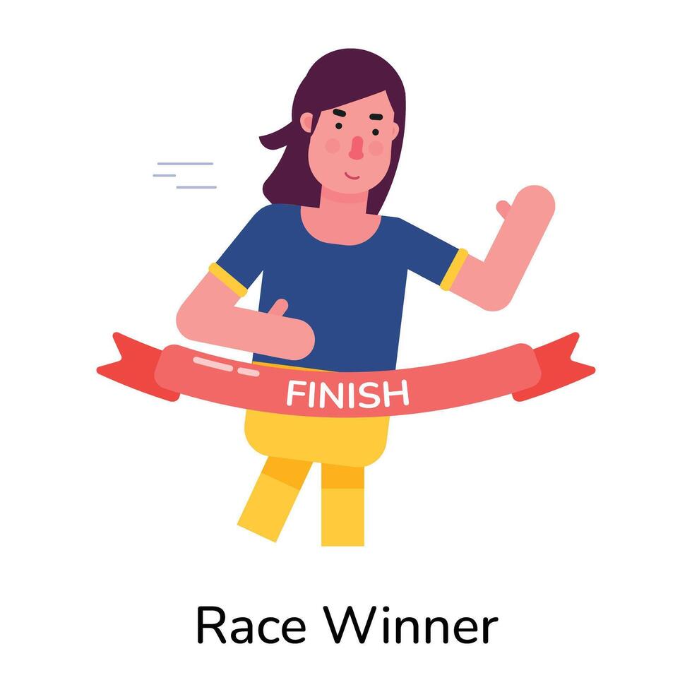 Trendy Race Winner vector