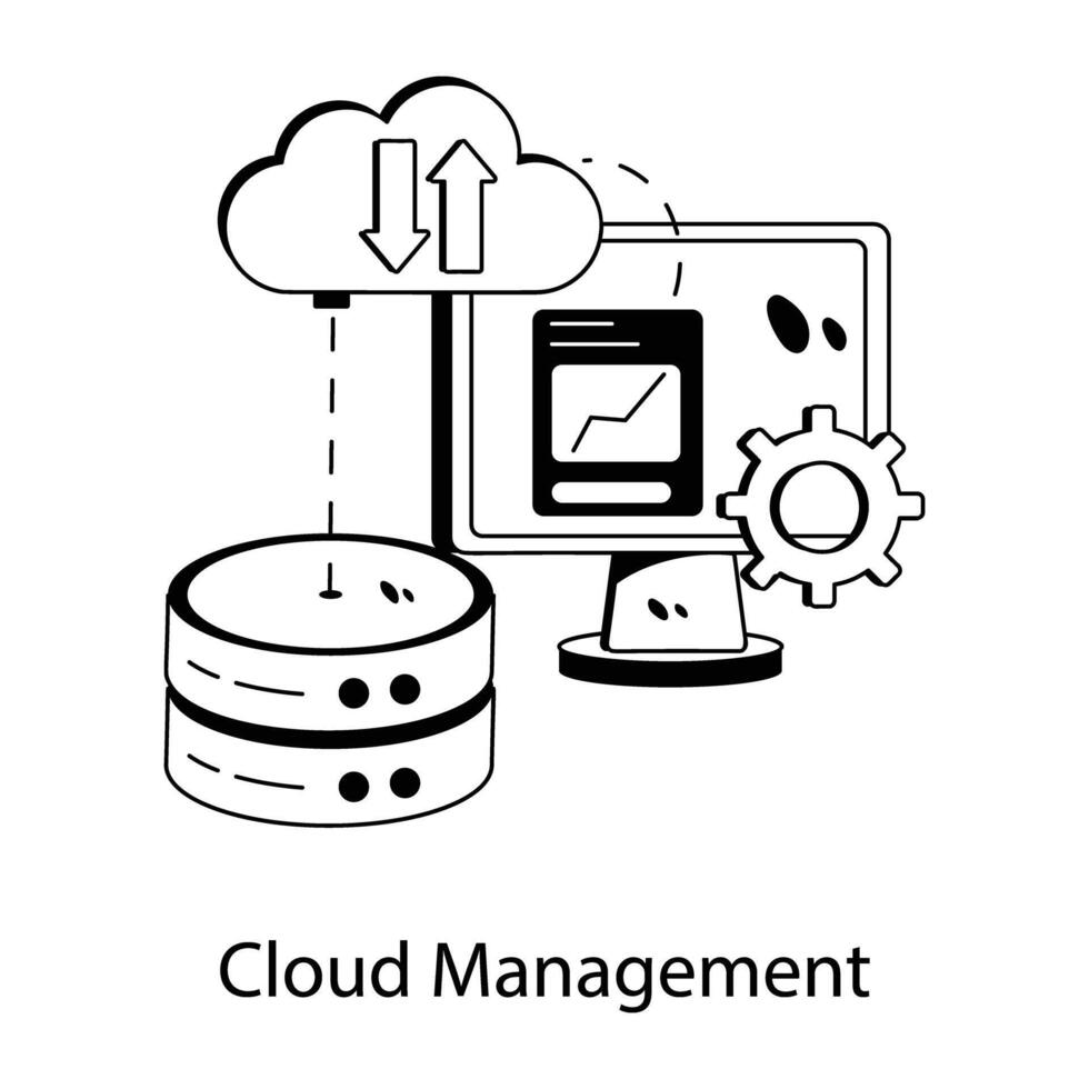 gestión de la nube de moda vector