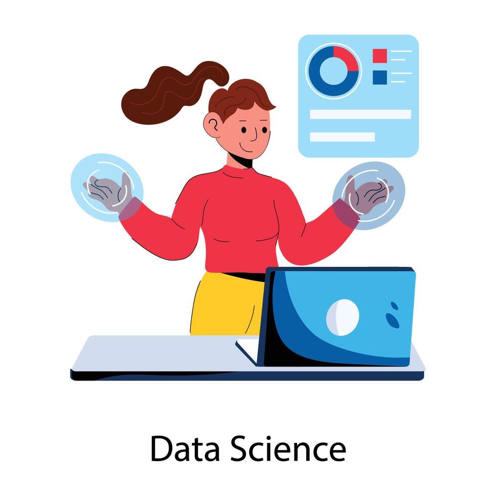 ciencia de datos de moda vector