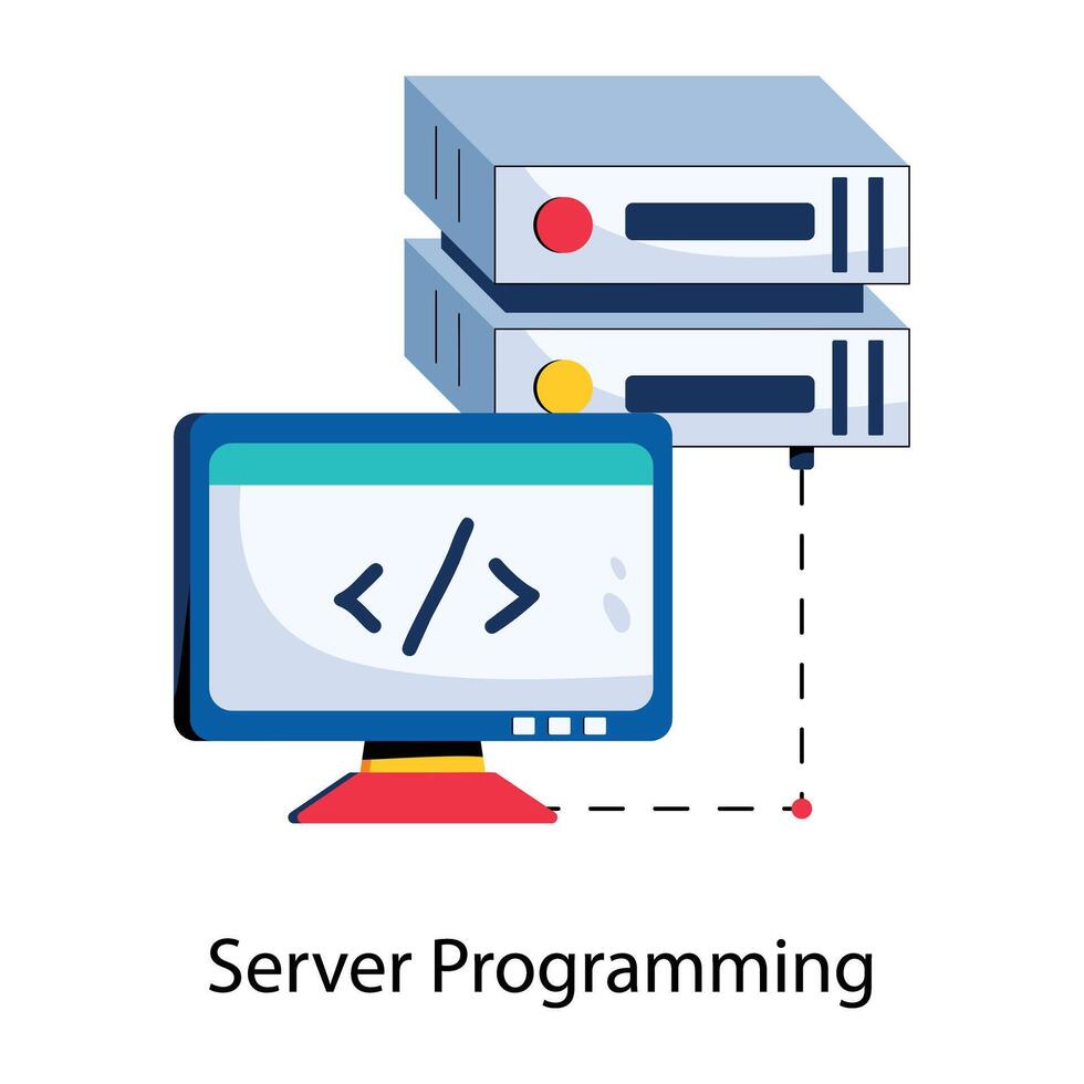 Trendy Server Programming 43229346 Vector Art at Vecteezy