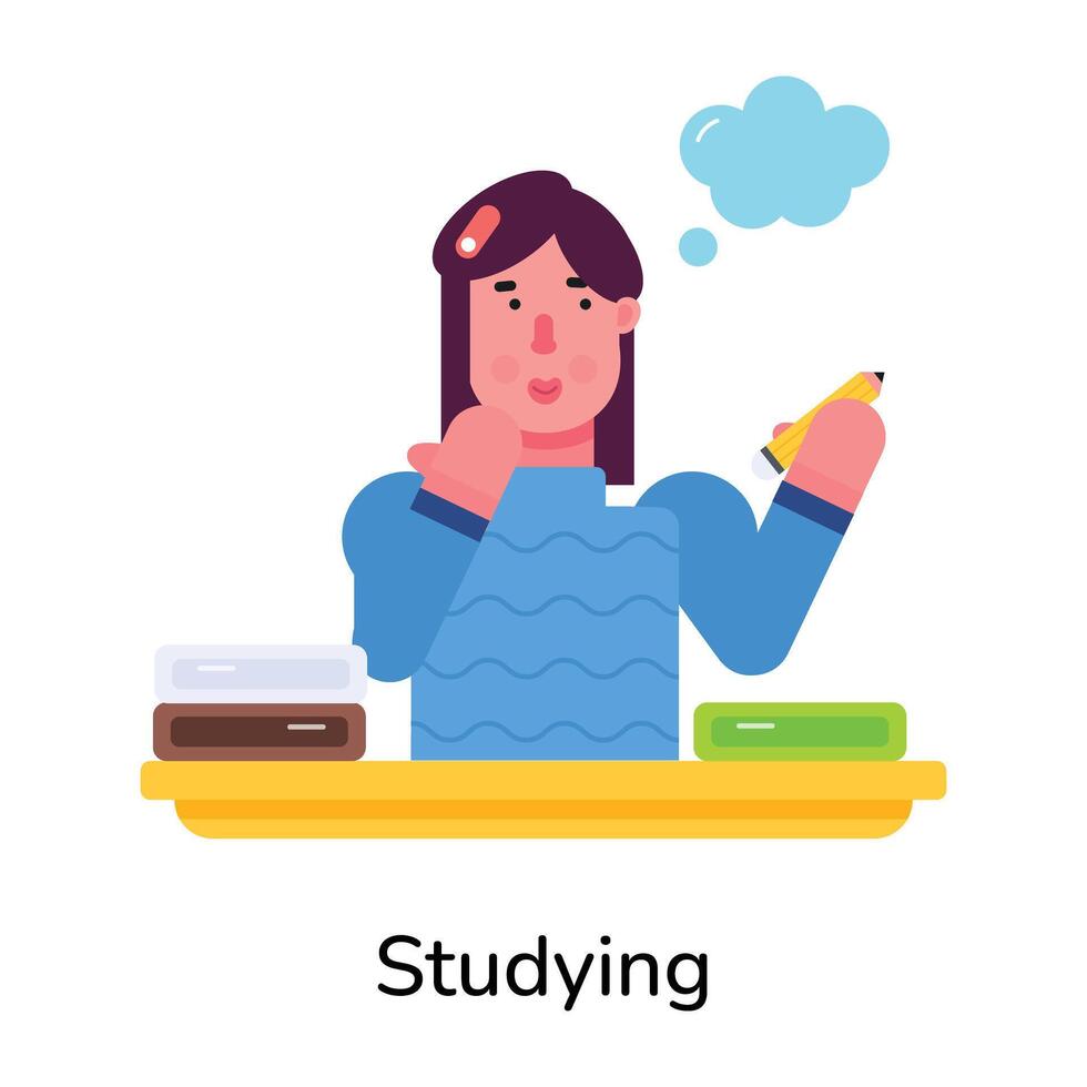 Trendy Studying Concepts vector