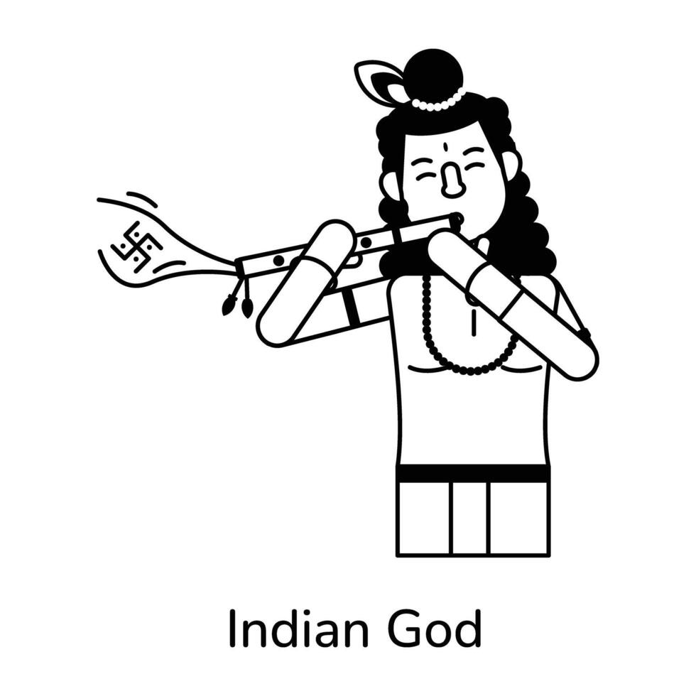 Trendy Indian God vector