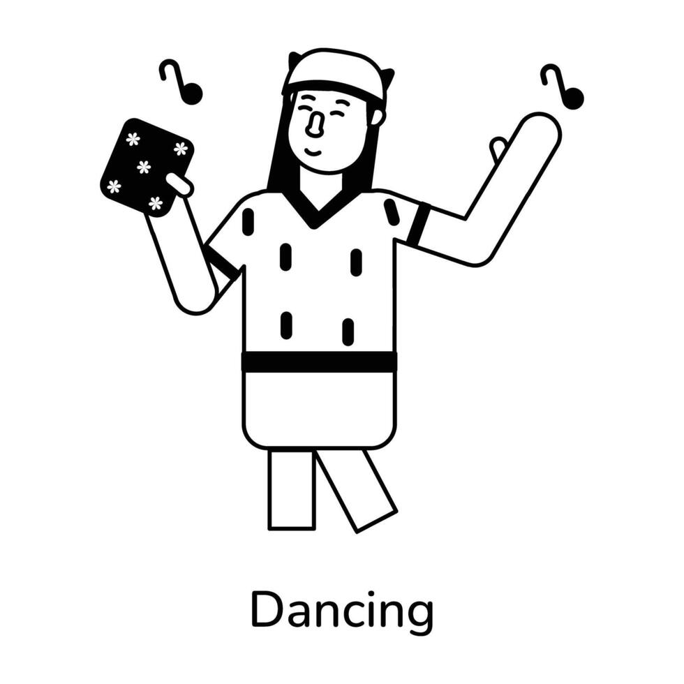 Trendy Dancing Concepts vector