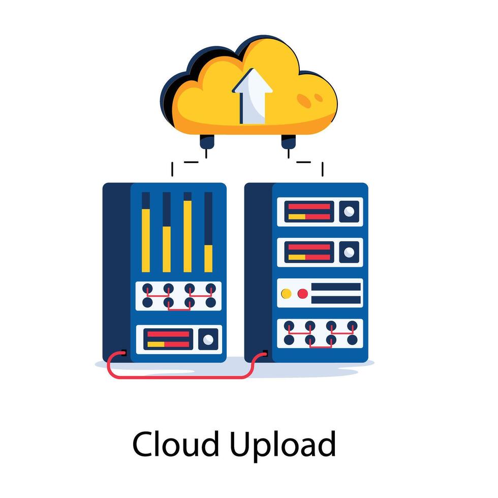 Trendy Cloud Upload vector