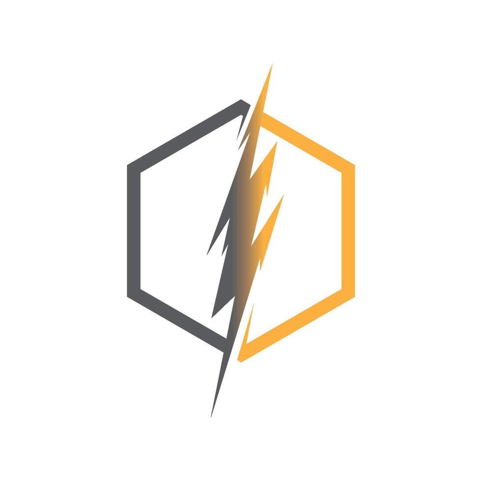 Lightning,electric power logo design element vector