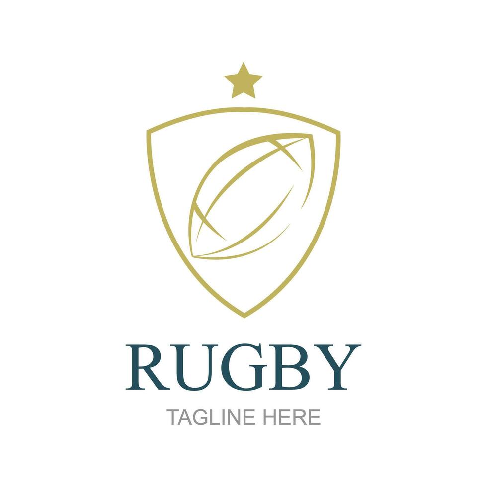 americano fútbol americano Insignia logo - rugby logo vector