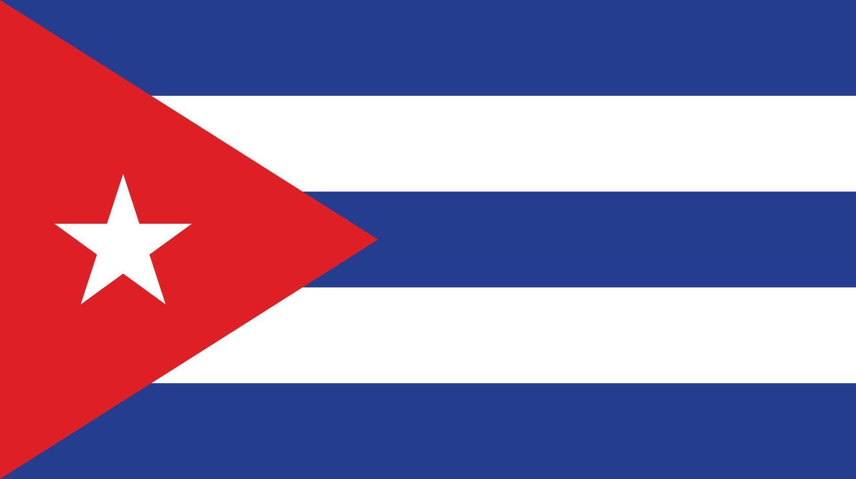 nacional bandera de Cuba. Cuba bandera. vector