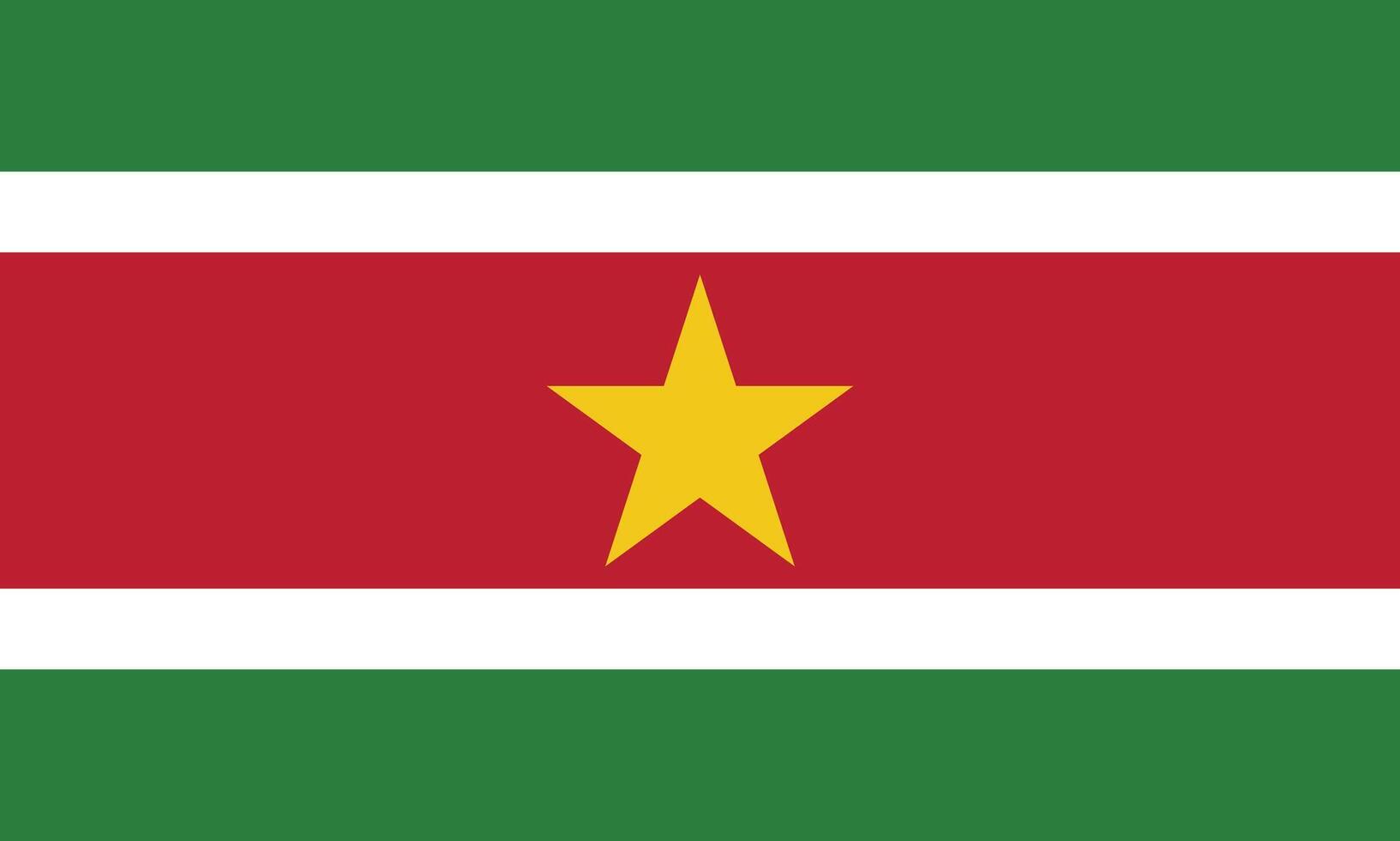 National flag of Suriname. Suriname Flag. vector