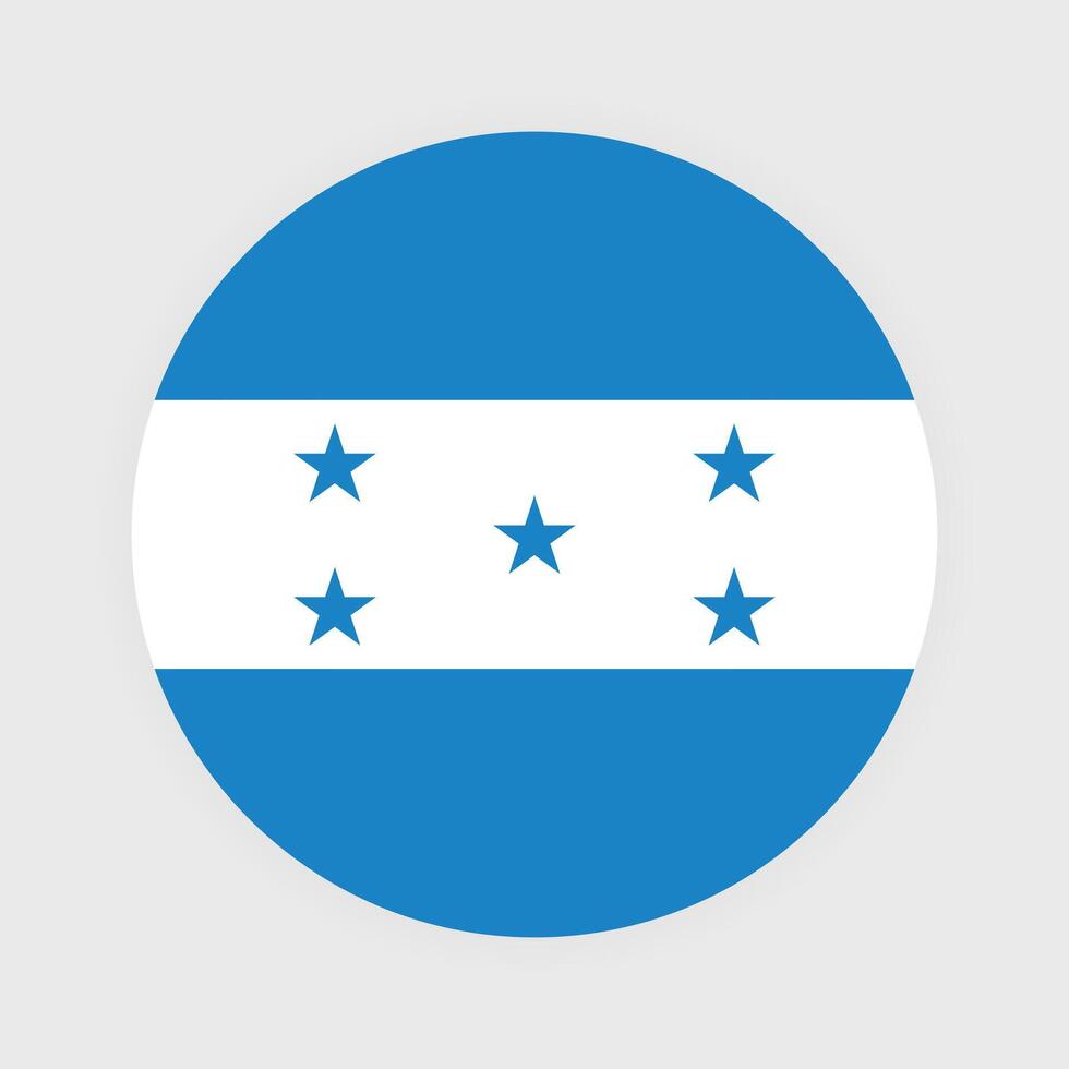 National flag of Honduras. Honduras Flag. Honduras Round flag. vector