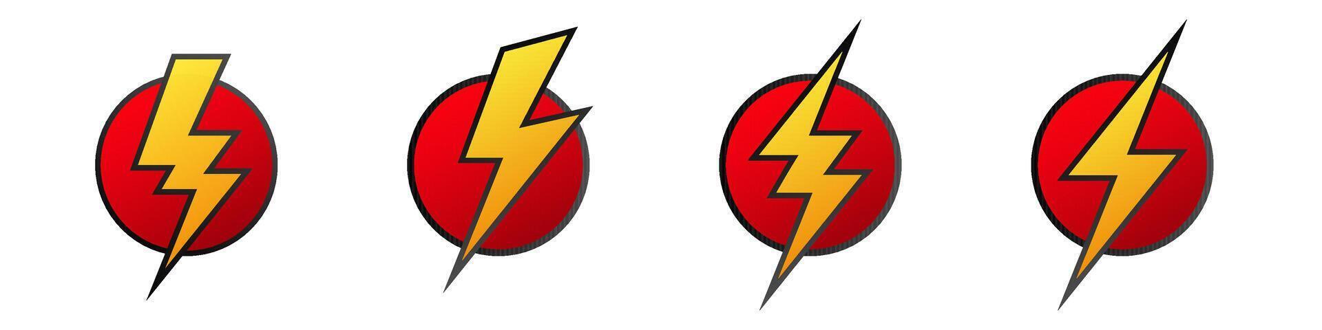 Electric Bolt and Thunder Energy Icon vector