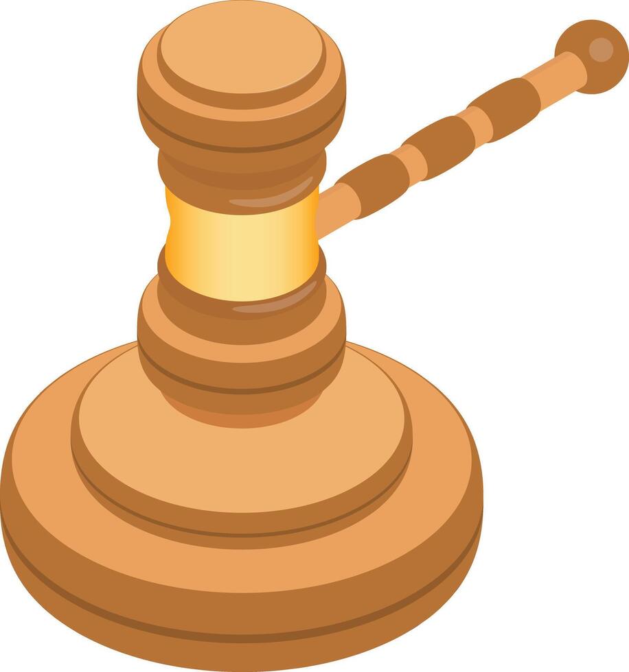 Isometric Judge Gavel vector