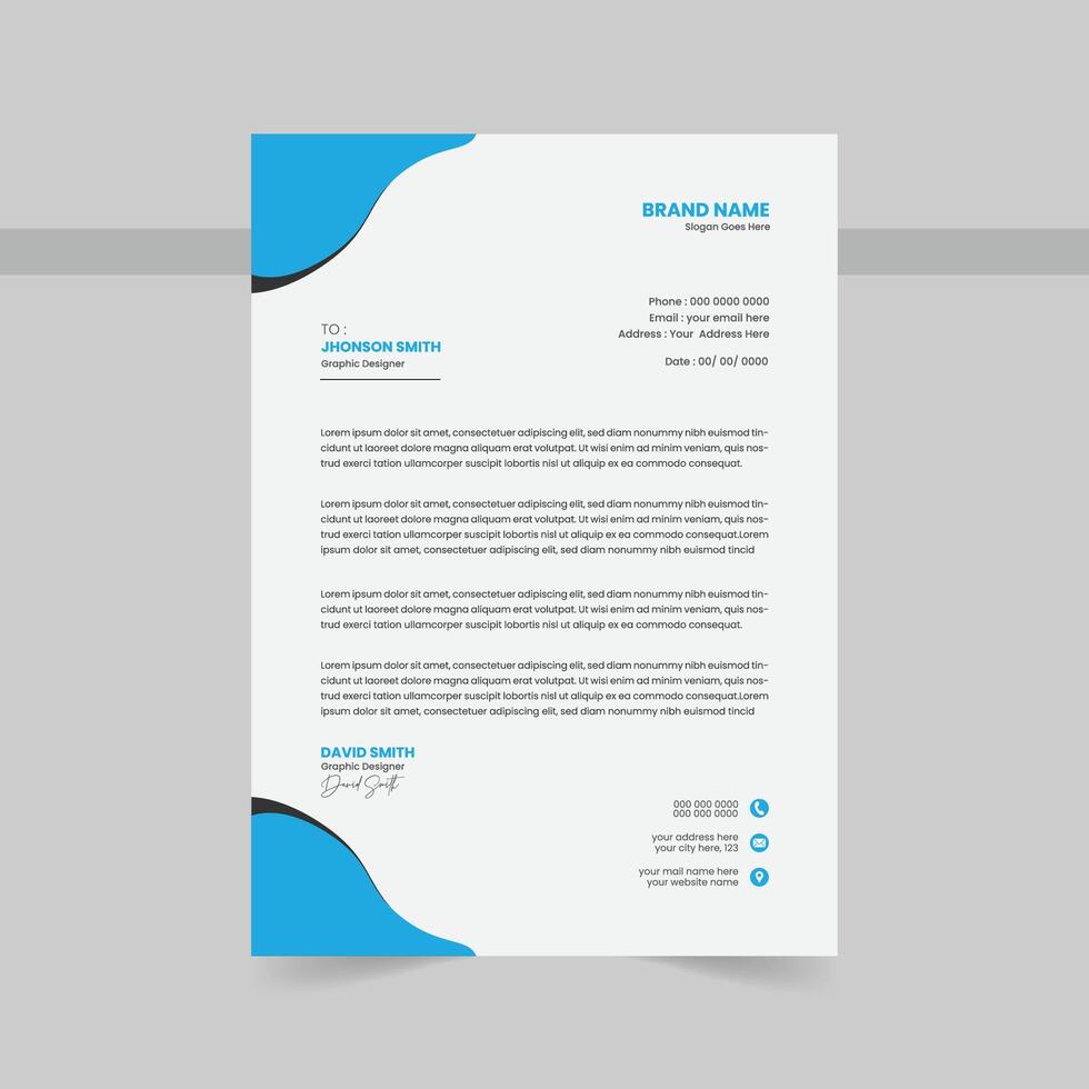 Creative letterhead design template vector