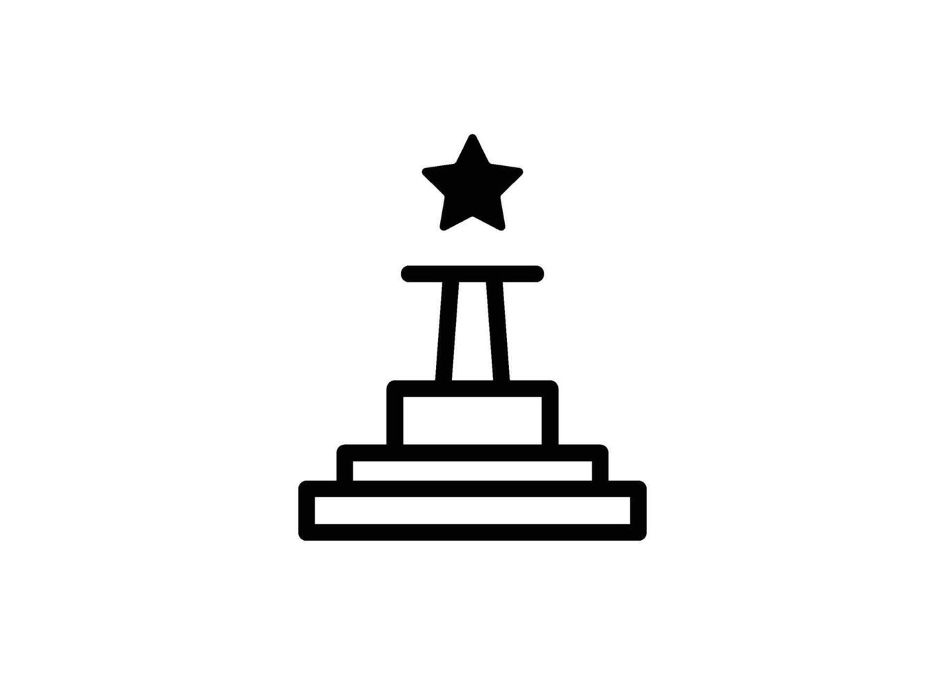 Trophy icon design template isolated illustration vector